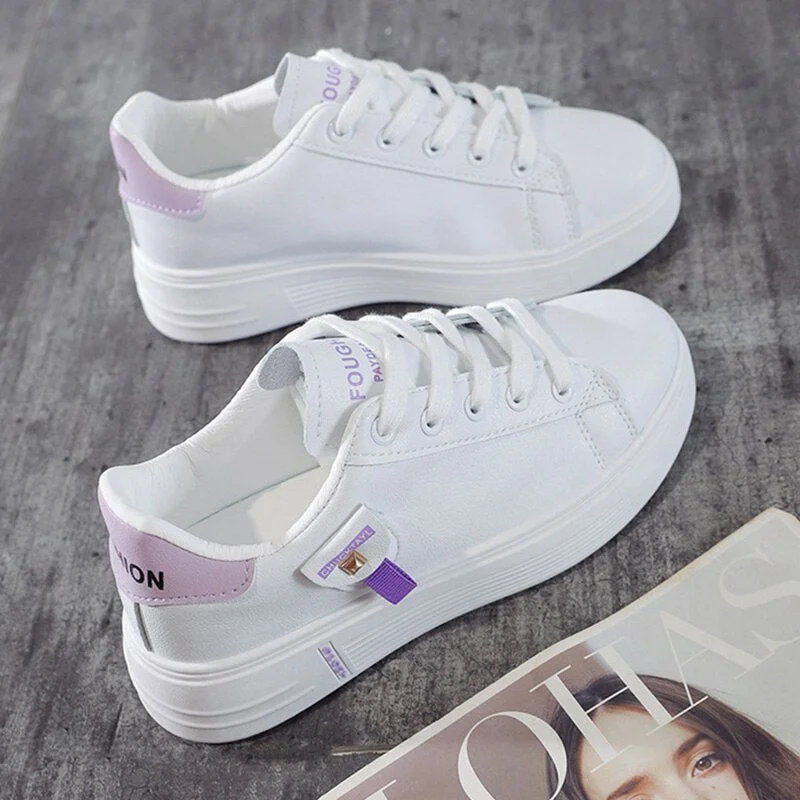 Sneakers for Women Genuine Leather Luxury Platform Sneakers Breathable Light Weight Soft Sport Women Vulcanize Shoes