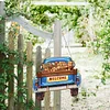 DIY Diamond Painting Truck Decor Wooden Welcome Sign with 12 Interchangeable Holiday Icons, Farmhouse Style Hanging Kit