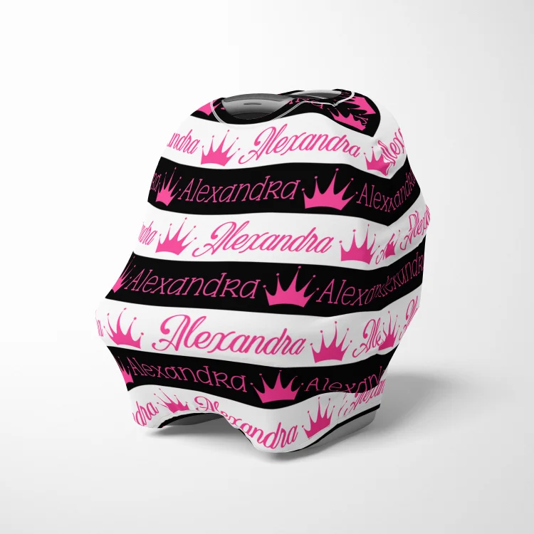 Personalized Princess Crown Baby Car Seat Canopy| Canopyl123