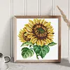 Sunflower 14CT 2 Strands DIY Counted Cross Stitch Kits for Beginners Adults Home Decor Cross Stitch Patterns Arts Craft Kits 6.63x6.63In