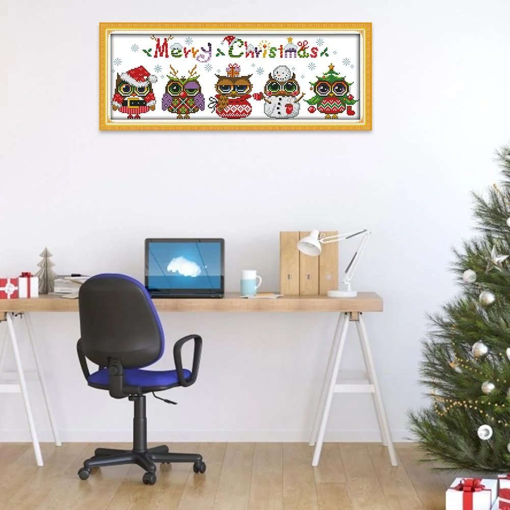 14ct Stamped Cross Stitch - Christmas Bird(48*18cm)