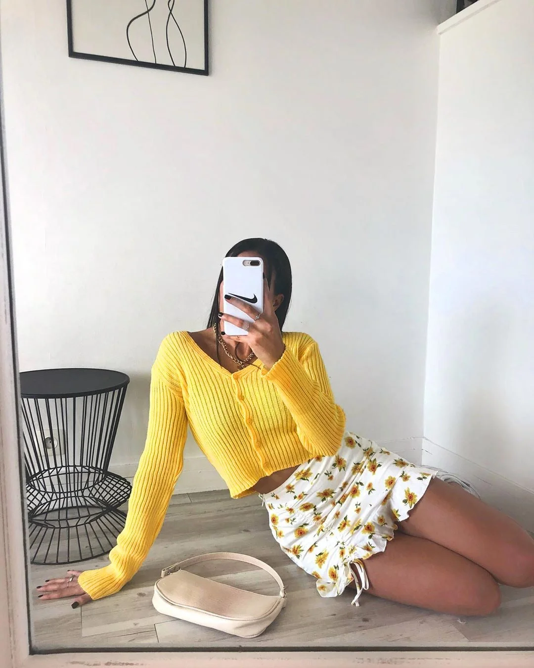 Knitted Sweater Two Piece Set Women Long Sleeve Buttons Top High Waist Shorts 2pcs Outfits Lady Slim Matching Fall Clothes Sets