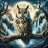 Diamond Painting-DIY Full Round Drill Owl(45x45cm)