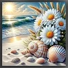 Beach Daisy-11CT Stamped/Counted Cross Stitch 40*40cm tapestrymarket