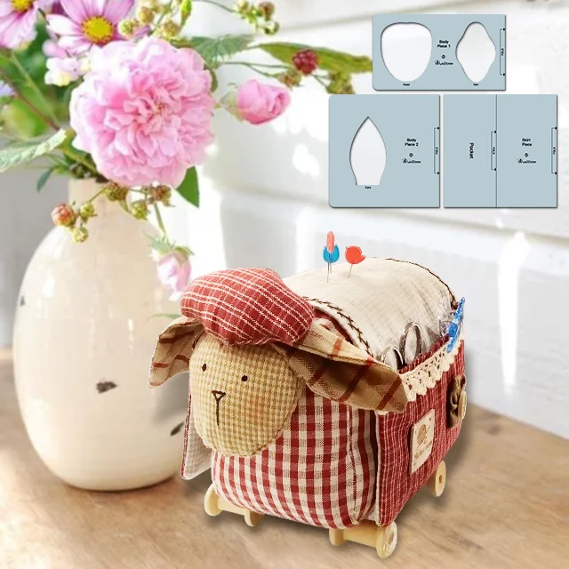 Charming Sheep Pin Cushion Template Set (3 PCS) - Includes Fun and Easy Tutorial