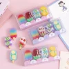 6 BOXES Summer Vibes Cute Ice Popsicle Shapes 4in1 Erasers Set for Kids Student Office Exam Stationery Gift