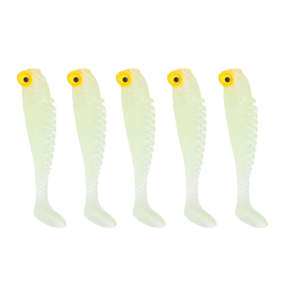 

5pcs Bionic Luminous Fishing Lures Soft Fake Baits 5cm 1g Fishing Tackles, White, 501 Original