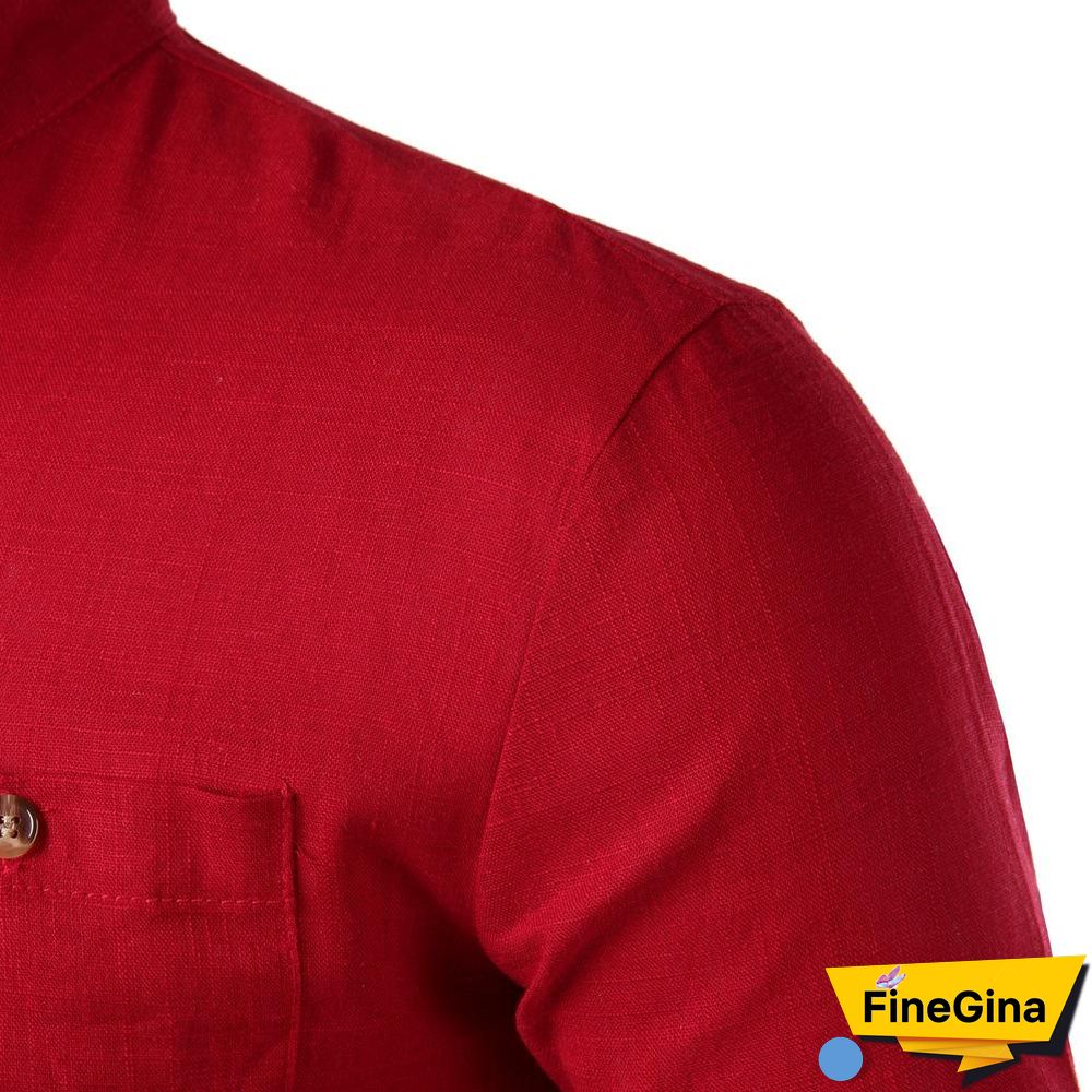 Lapel Neck Button Casual Solid Color Shirt