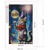 Diamond Painting -5D Round Partial AB Drill New Years Cat(35x55cm)