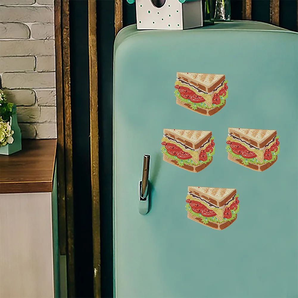1pcs DIY Sandwich Diamond Painting Magnets Refrigerator for Adults Kid Office Car Fridge