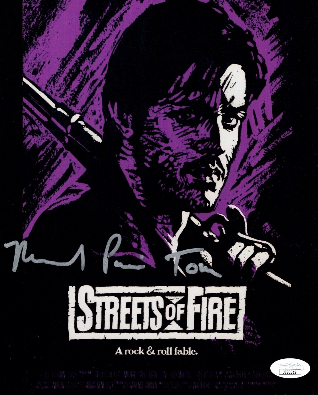 MICHAEL PARé Signed 8x10 STREETS OF FIRE Photo Poster painting PARE Autograph JSA COA Cert