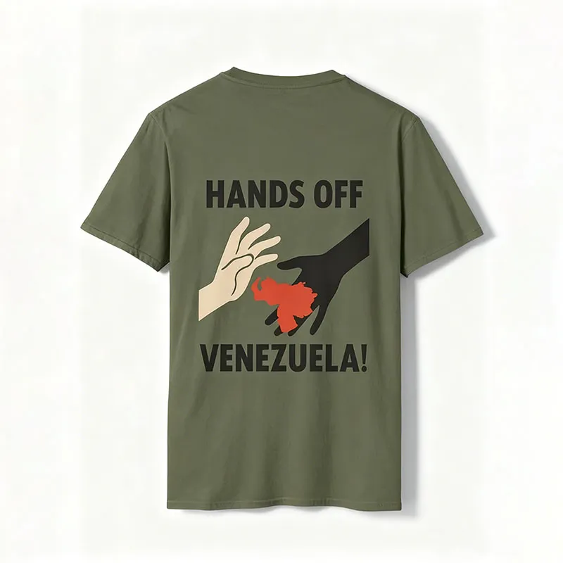 Women's Venezuela Peace Theme Print Comfortable Crew Neck T-shirt artswardrobe