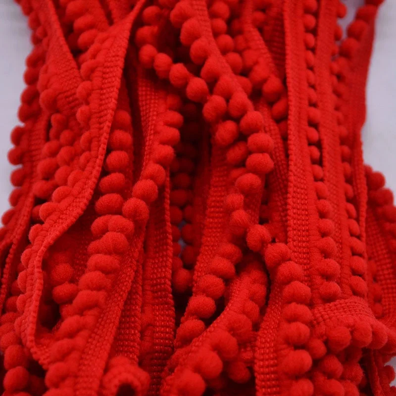 5 Yards Pom Pom Trim Ball 11 mm MINI Pearl Pompom Fringe Ribbon Sewing Lace Kintted Fabric Handmade Craft Accessories