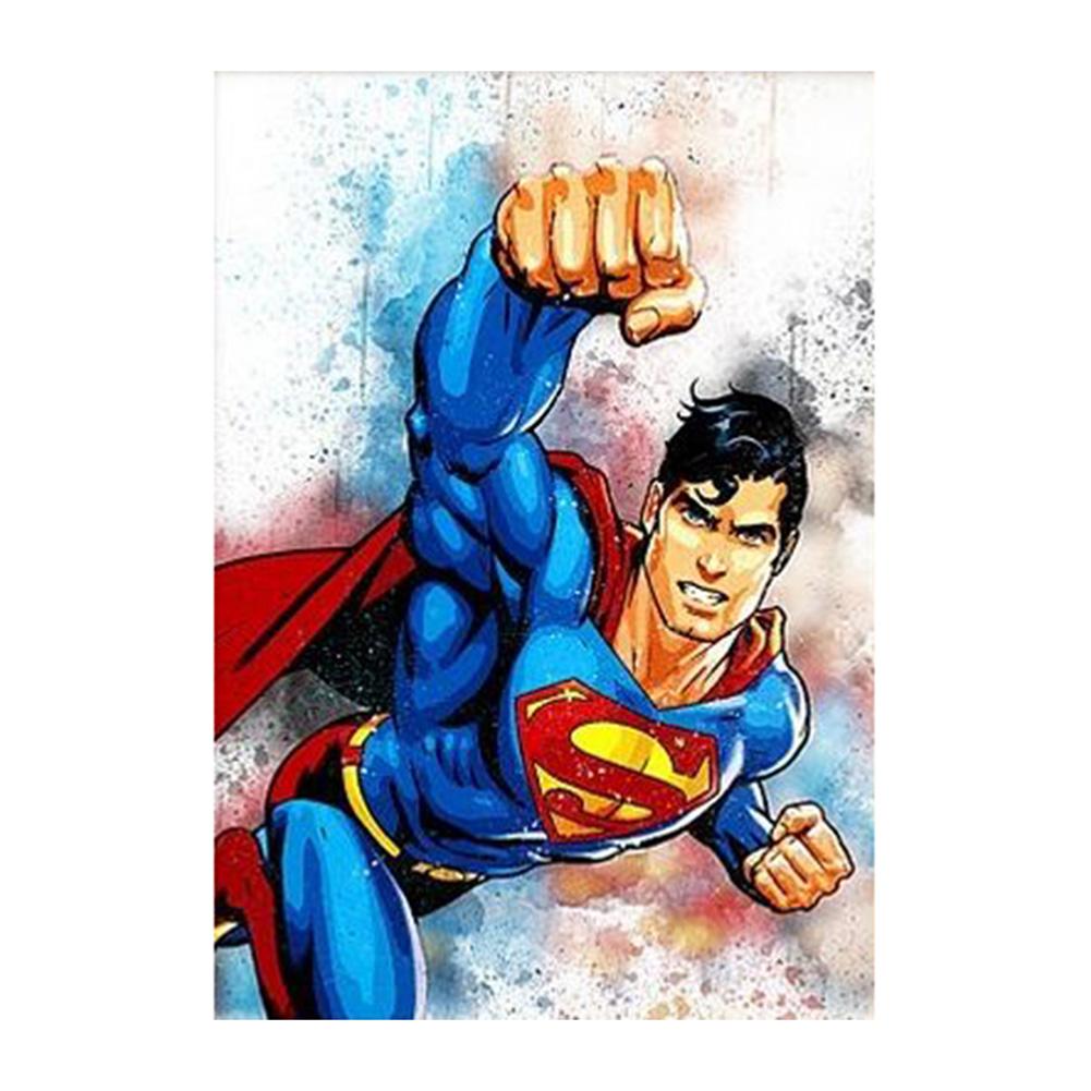 

30*40CM - Superman - Round Drill Diamond Painting, 501 Original
