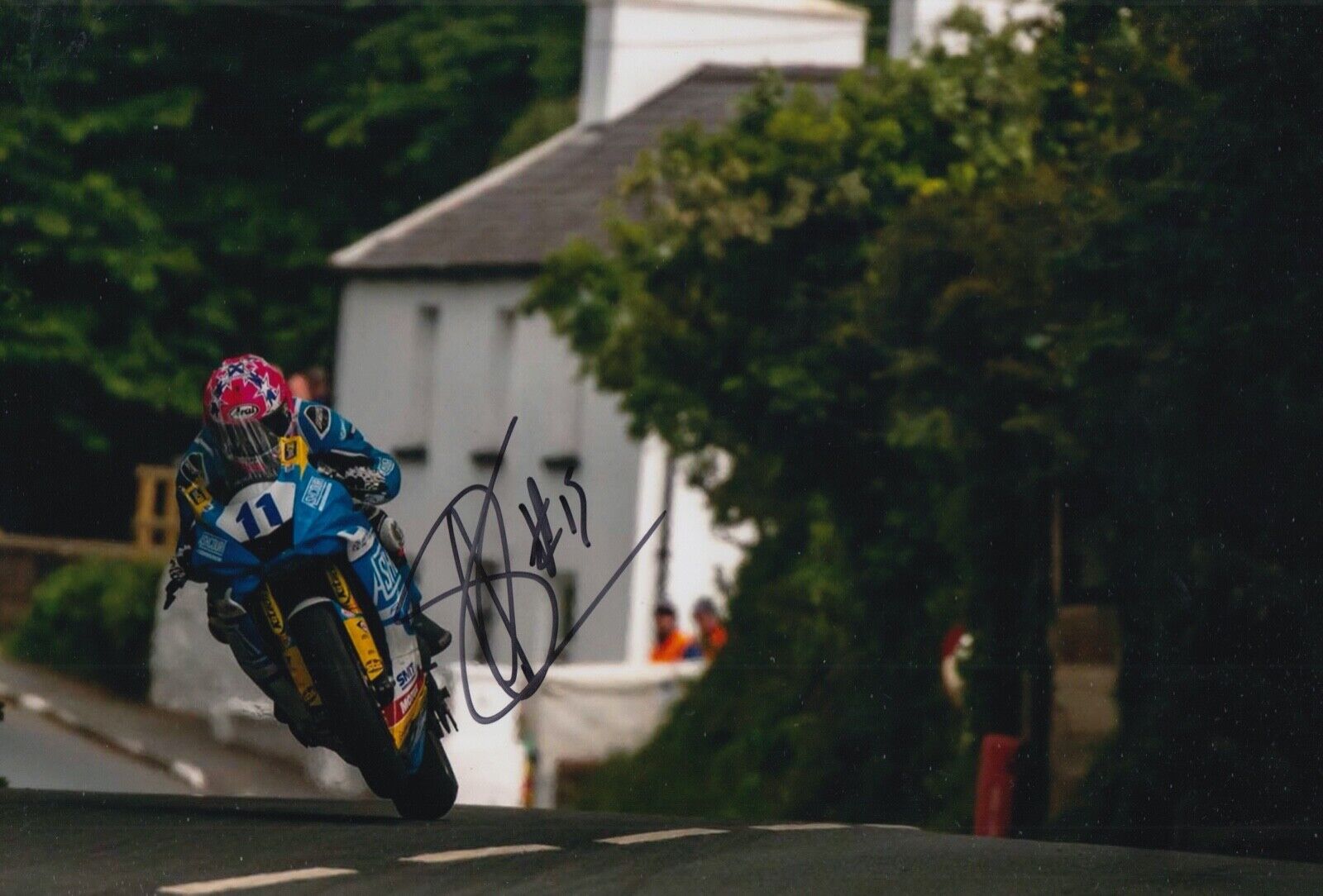 LEE JOHNSTON HAND SIGNED 12X8 Photo Poster painting ISLE OF MAN TT AUTOGRAPH