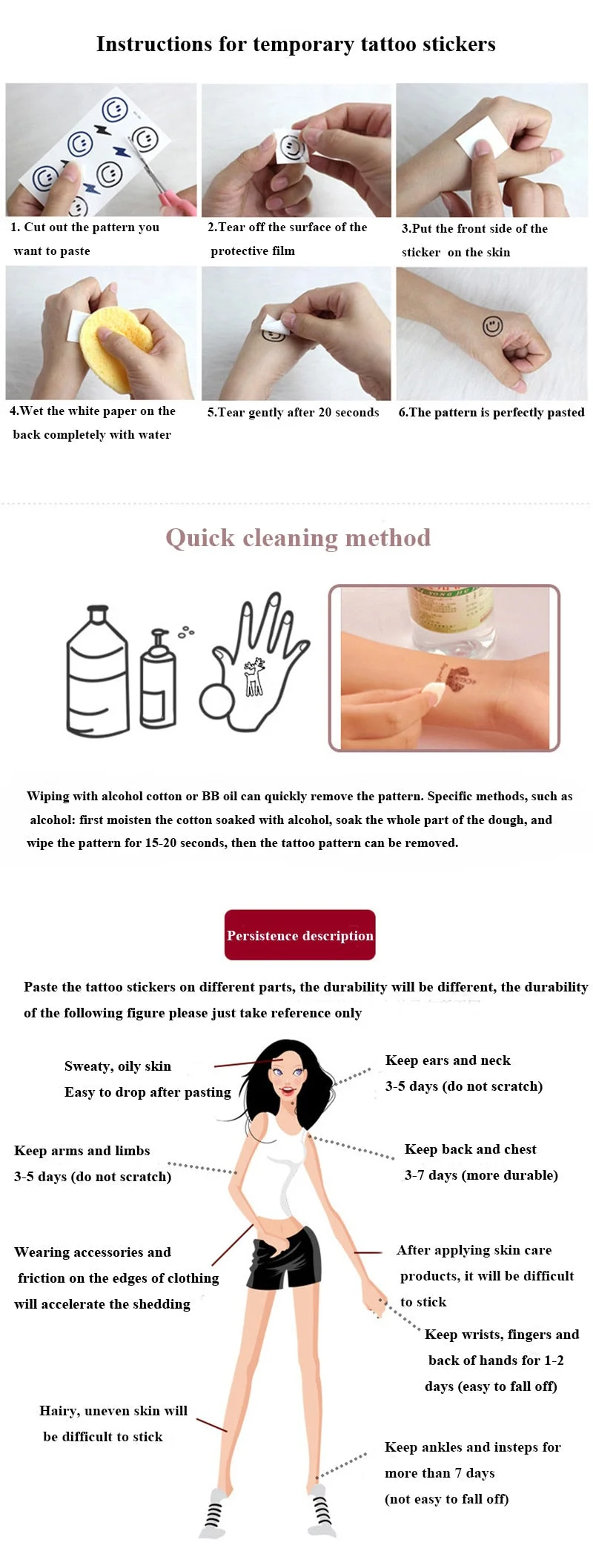 12*19cm Japanese Cute Uniform Sweetheart Cute Girl H Cartoon Anime Tattoo Stickers