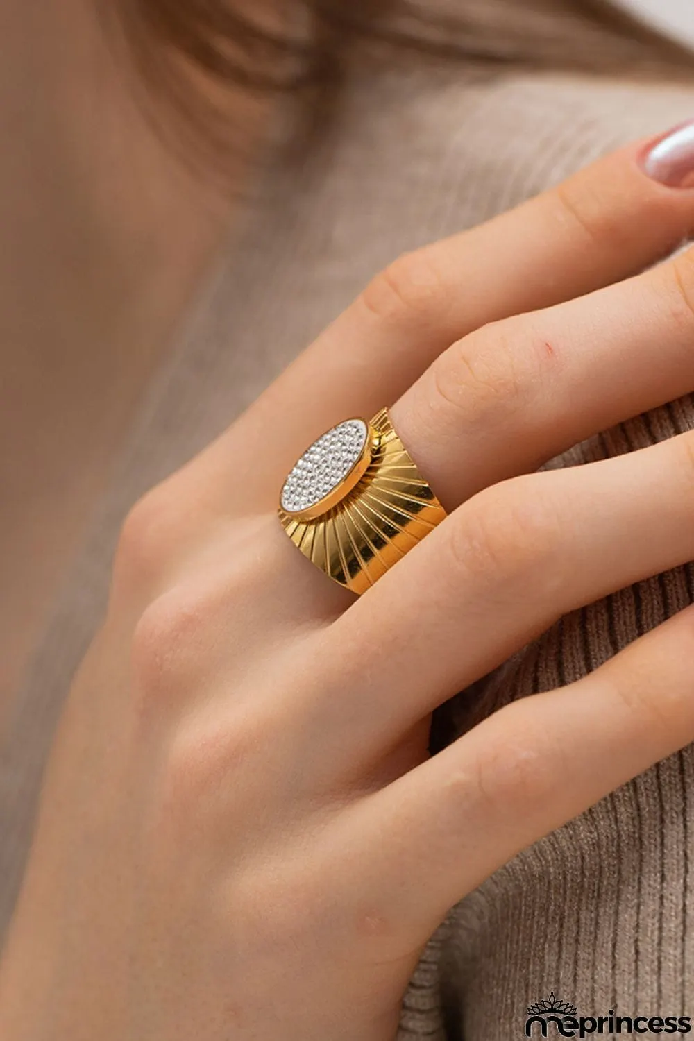 Wide Band Stainless Steel Open Ring