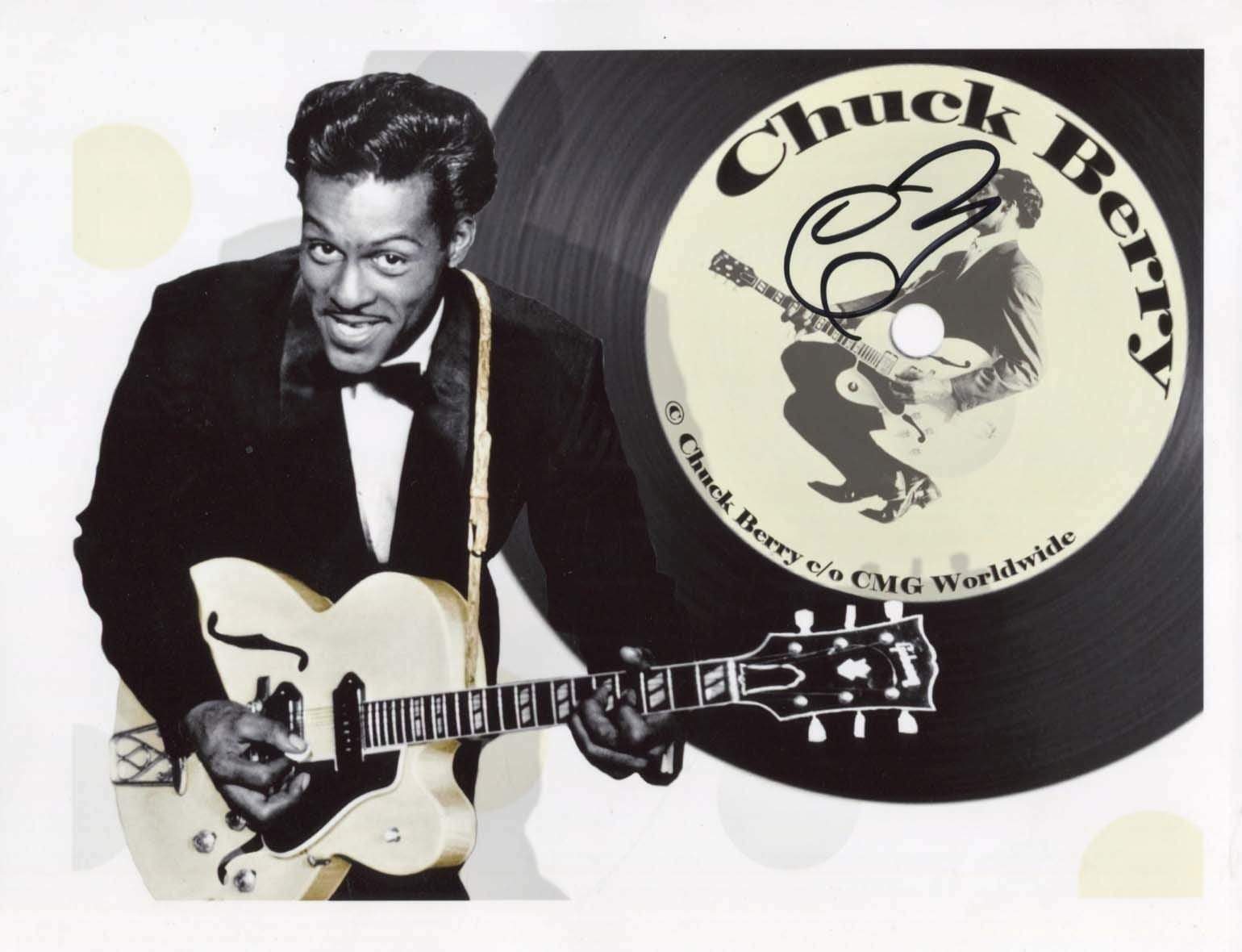 Chuck Berry ROCK AND ROLL autograph, signed Photo Poster painting