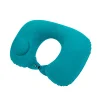 U-shaped neck pillow, automatic inflatable camping/travel pillow, travel pillow, soft velvet inflatable pillow, suitable for offices, airplanes, homes, portable, comfortable and convenient