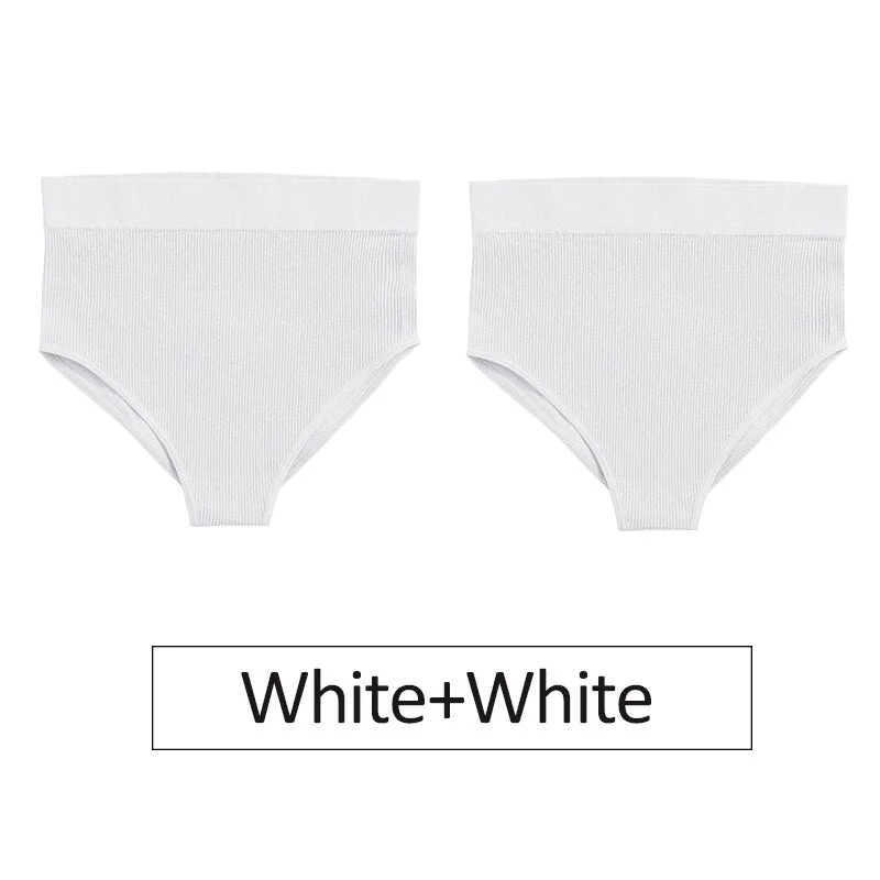 2PCS/Set Women's Panties High Waist Seamless Underwear Female Underpants Woman Sexy Briefs Ladies Panties Intimates Lingerie