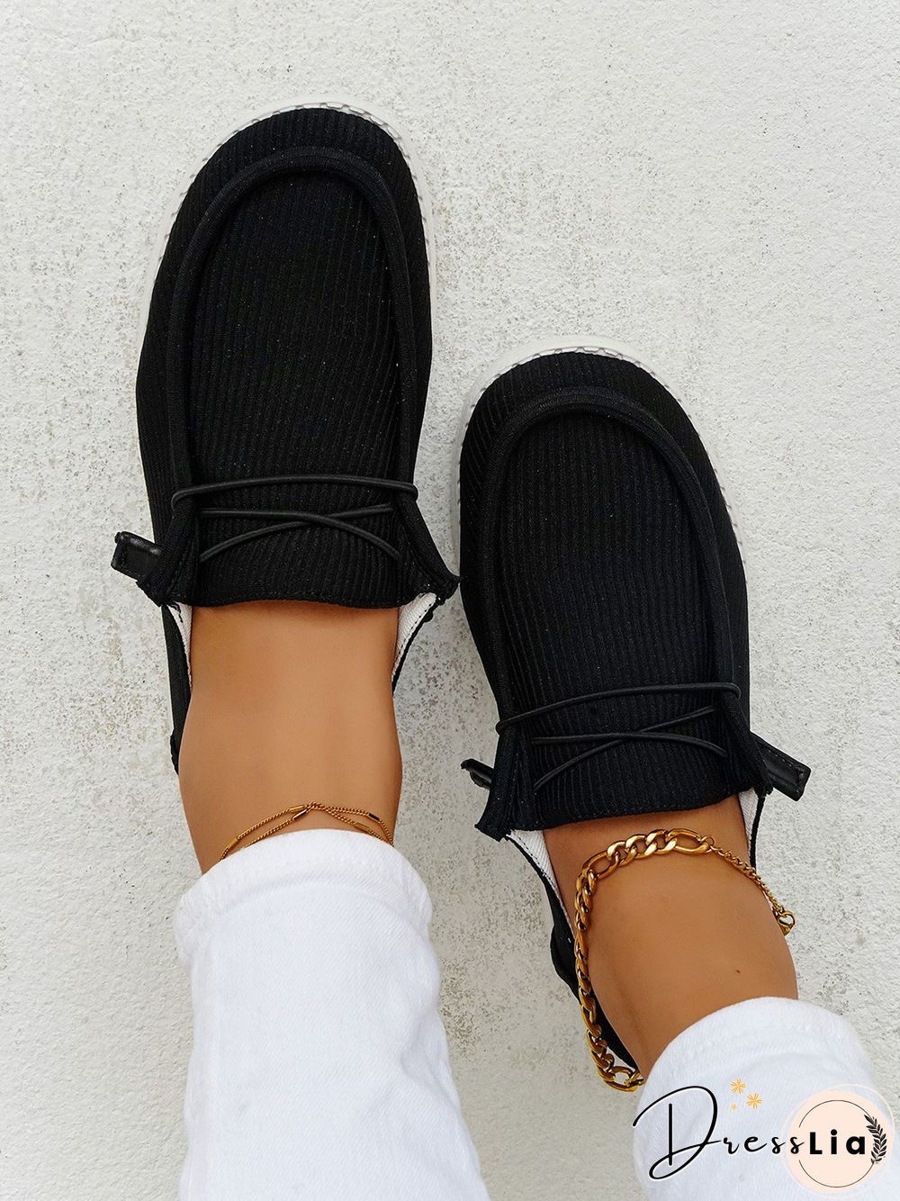 Casual Light Lace Up Flats Canvas Shoes