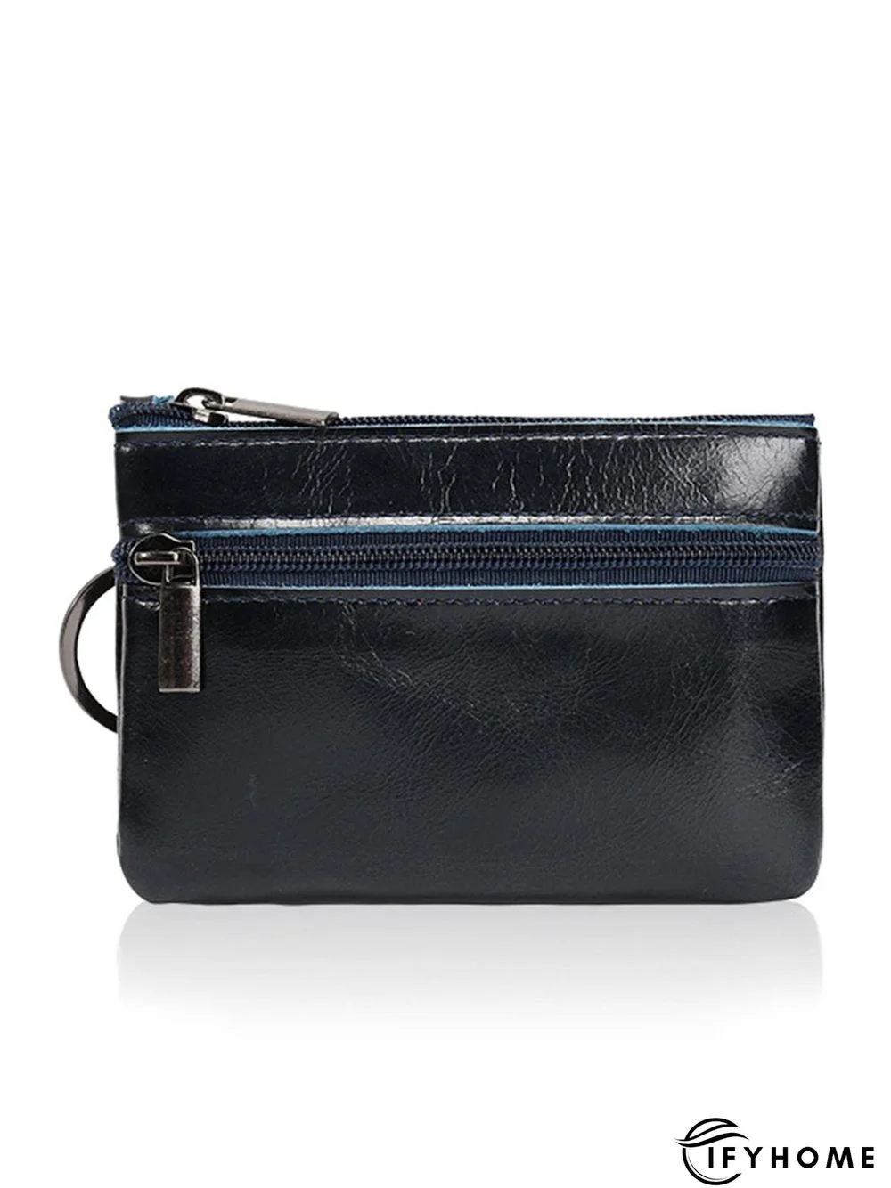 Cowhide Wax Leather Retro Simple Coin Purse | IFYHOME