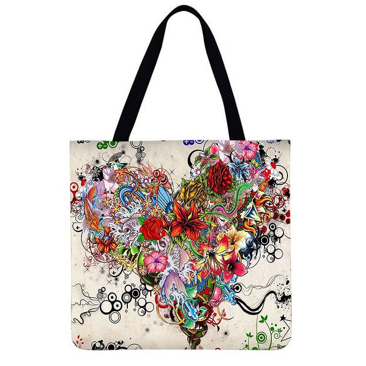 Love Flower - Linen Tote Bag