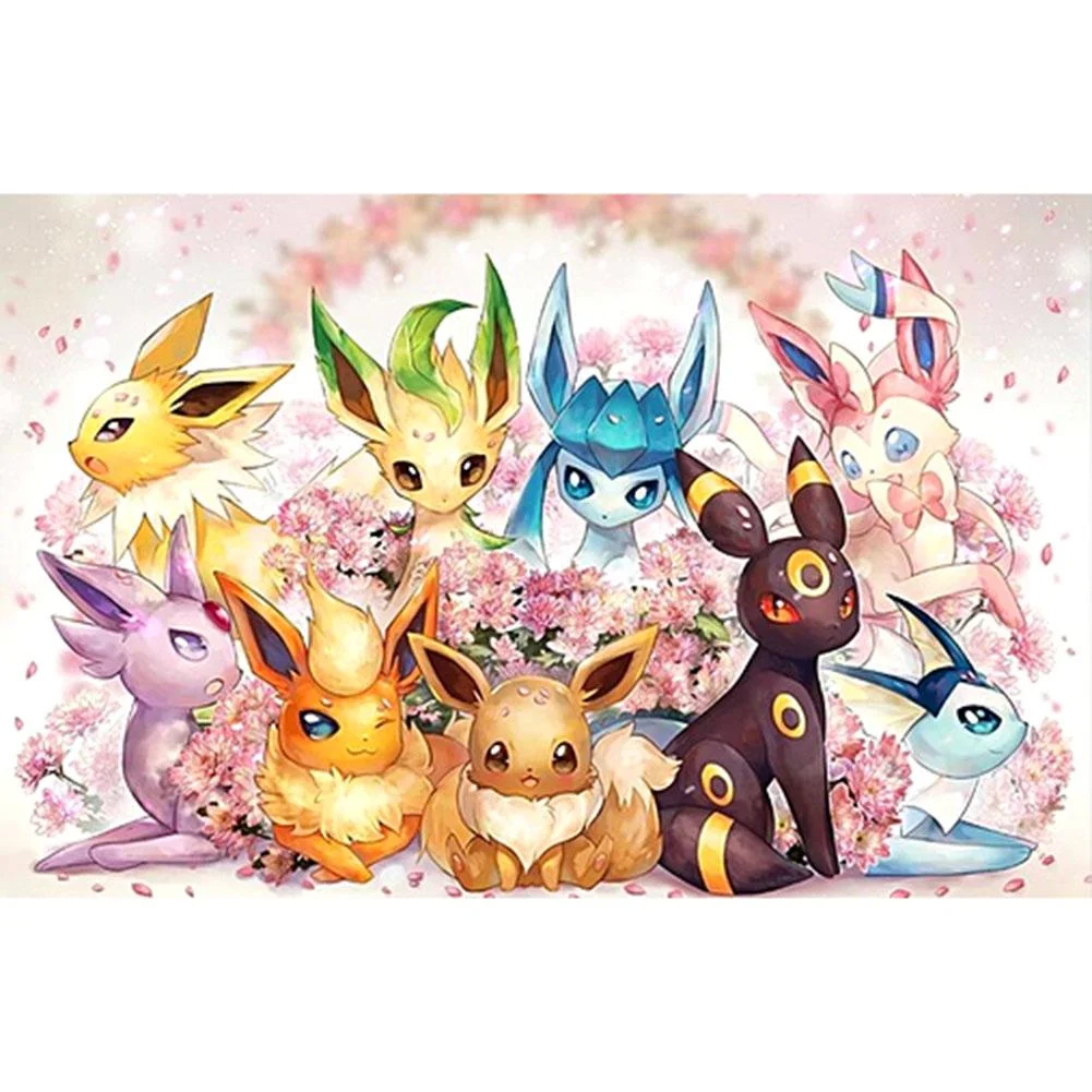 Full Round Diamond Painting Eevee Pokémon (40*30cm)