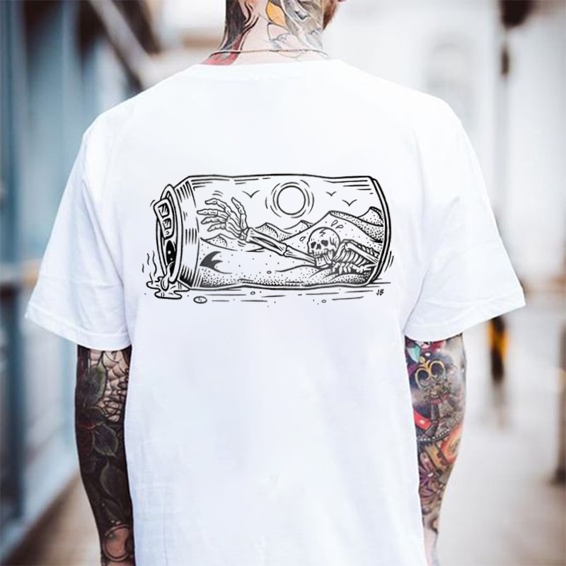 Hot Desert Printed Casual Men's T-shirt - Krazyskull