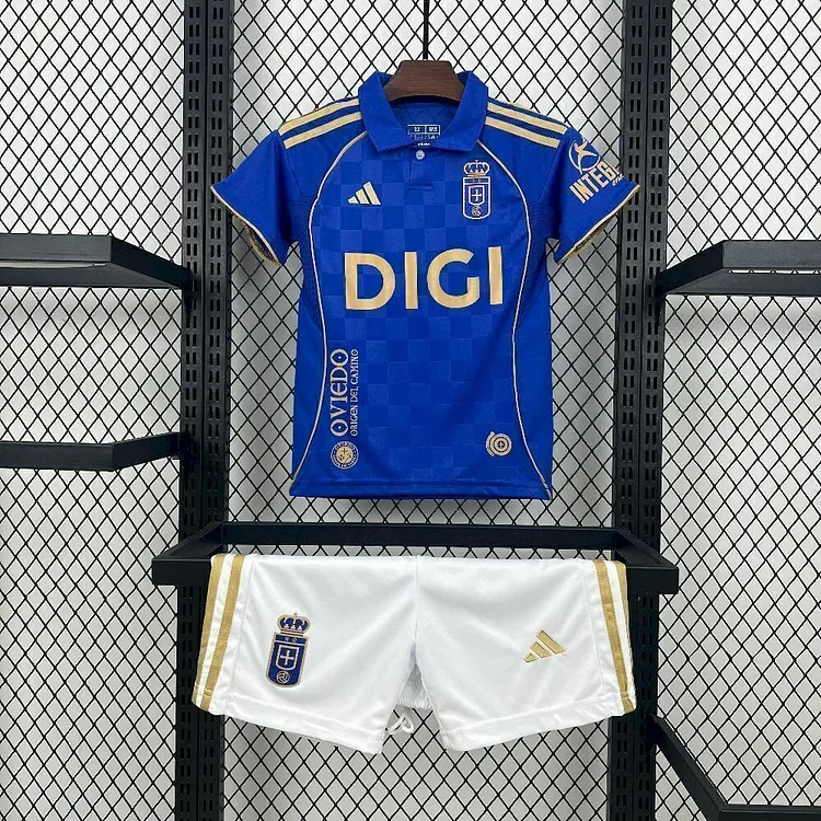Kids Real Oviedo 25/26 Home Football Jersey
