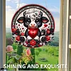 Cow DIY Diamond Painting Hanging Pendants Acrylic Crafts Kit for Home Wall Decor