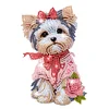(US Only)Acrylic 2D Flat Print DIY Yorkshire Terrier Shake Head Desktop Diamond Art Kits