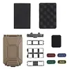 Modular Battery Storage Box Organizer for CR2032 AAA 18650 18350 CR123A (Khaki)