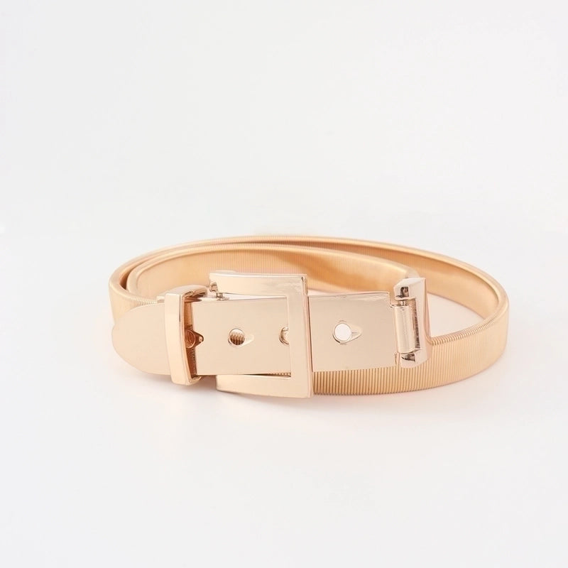 Elegant Minimalist Geometric Alloy Women’s Chain Belts