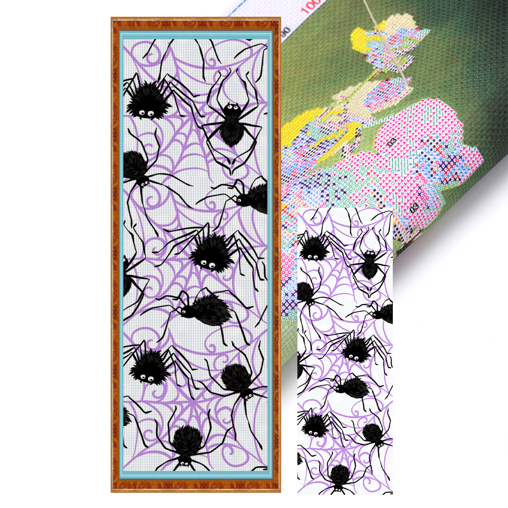 Spider Full 11CT Pre-stamped Canvas(30*95cm) Cross Stitch