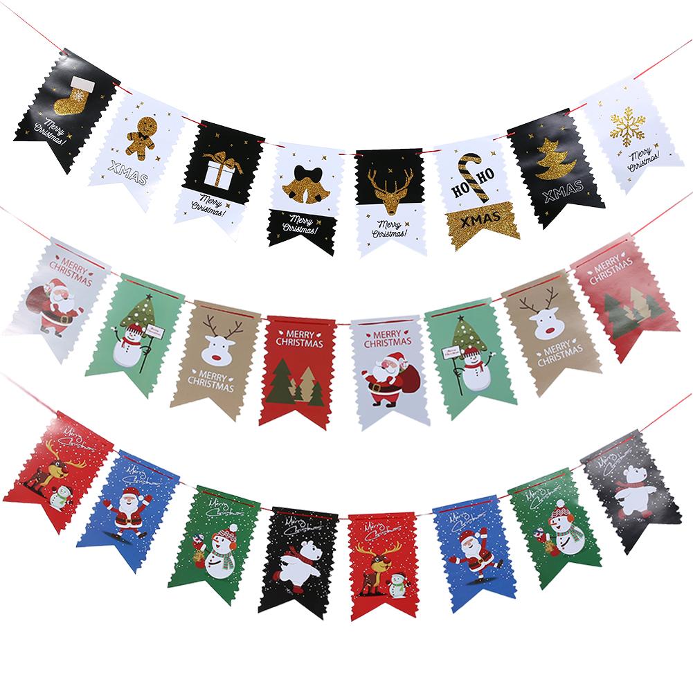 

Christmas Decorative Hanging Flag Banner Home Yard Party Ornament, #2, 501 Original