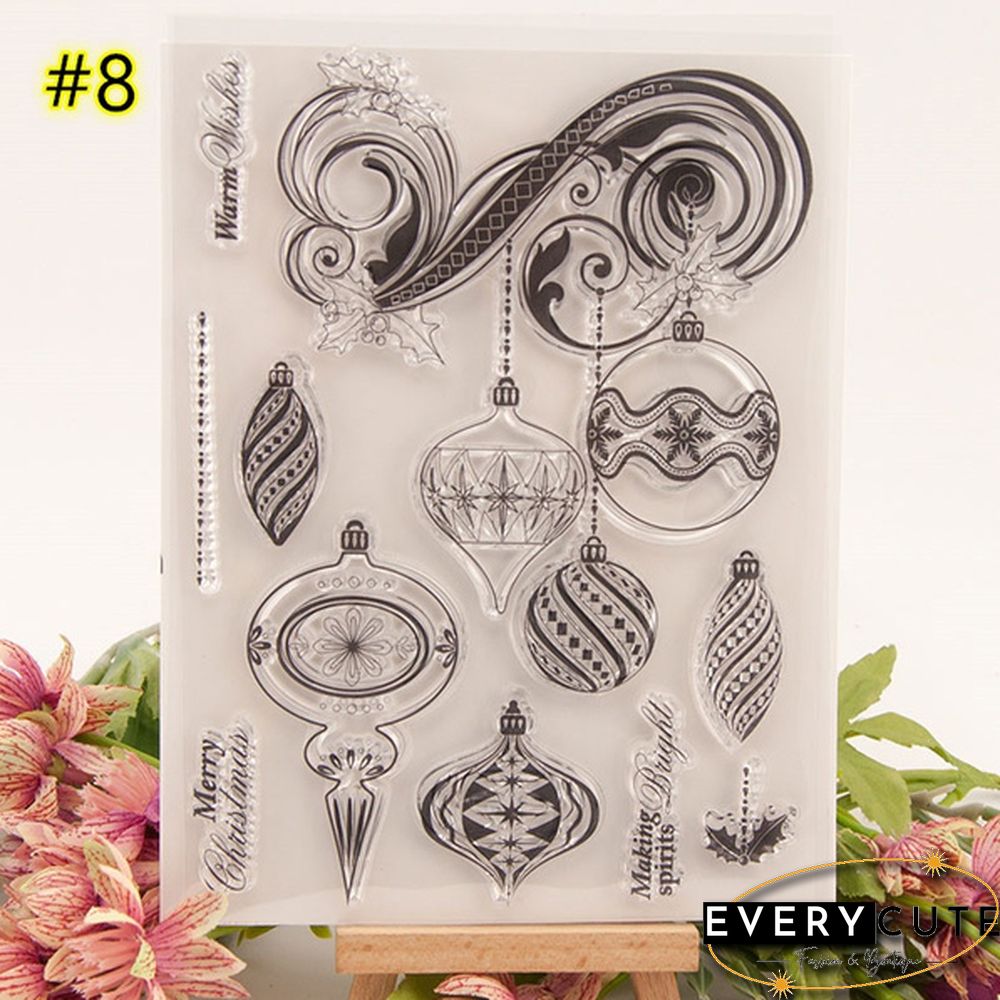 Santa Claus Merry Christmas Transparent Clear Stamps for Scrapbooking DIY Silicone Seals