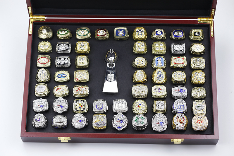 Customized Buffalo Bills AFC Championship Rings Set Wooden Display Box