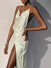 Pearl Backless Split-Side Maxi Dress
