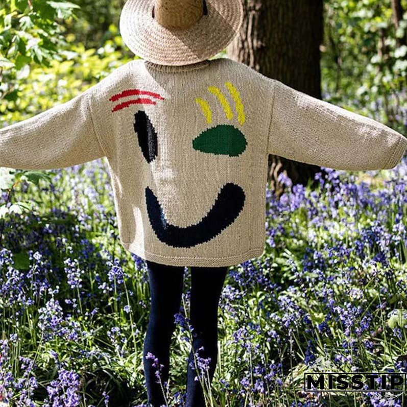 Smiley Casual Knit Sweater