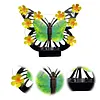 Solar-Powered Wall Lamp Painted Butterflies Decorative Light with Flower LED Waterproof Solar Ambient Landscape Light Hollow Out Wall Decoration Lights for Villa Garden Courtyard Decor