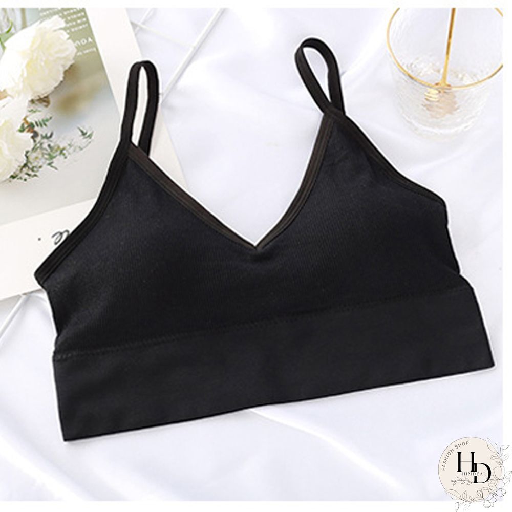 Womens Seamless Bras for Deep Neck Steel Ring Underwear Detachable Vest Sports Short Top