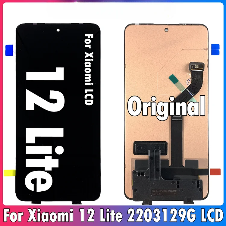 6.55" Original For Xiaomi 12 Lite LCD 2203129G Display Screen Touch Panel Digitizer Assembly For Mi 12 Lite Display Repair
