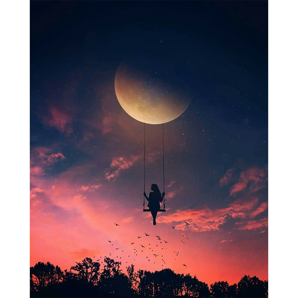 Diamond Painting - Full Round/Square Drill - Moon(30*40 - 50*60cm)