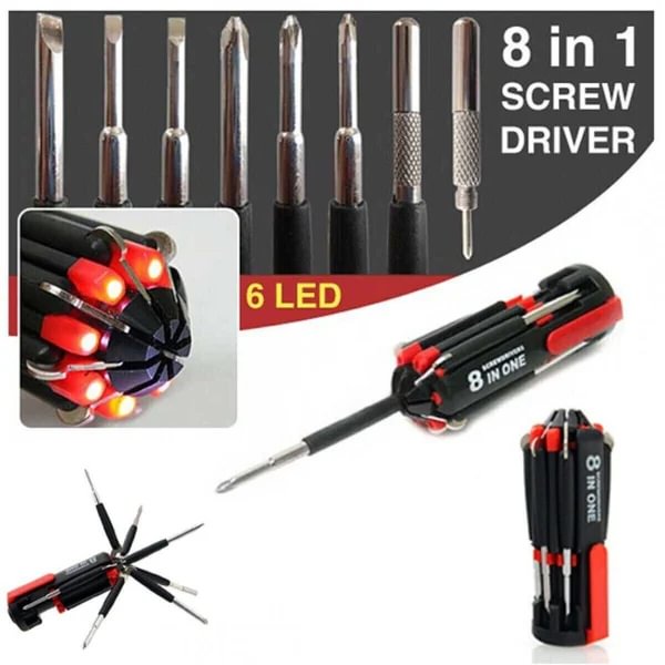 👍Buy 2 Get 1 Free👍8 in 1 Screwdriver Set Multi Tool With LED