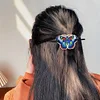 5Pcs PU Butterfly Diamond Embroidery Painting Hairpins