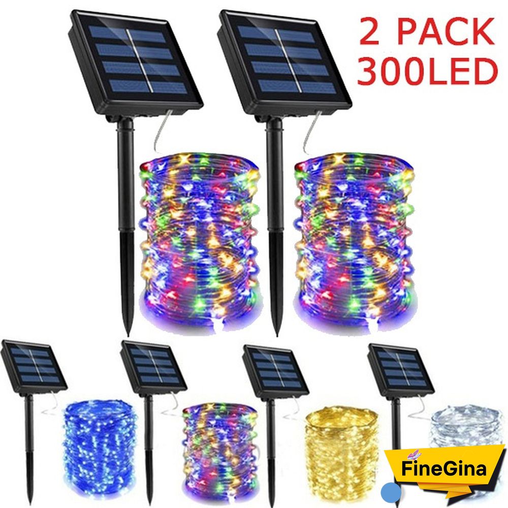 300/200/100/50/10 LEDs Waterproof Solar String Lights, Fairy Copper Wire String Lights for Christmas, Patio, Lawn, Garden, Wedding, Party and Holiday
