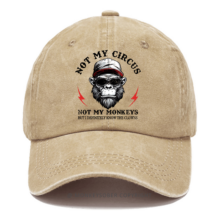 Not My Circus Not My Monkeys But I Defintely Know The Clowns Washed Baseball Caps
