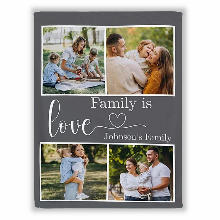 BlanketCute-Personalized Family Blanket with Your Memorial Photo | 08