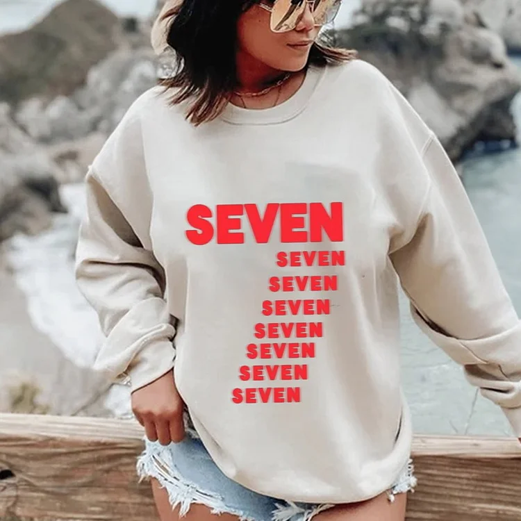 BTS Jungkook Solo Single SEVEN 7 Logo Sweatshirt